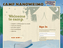 Tablet Screenshot of campnanowrimo.org